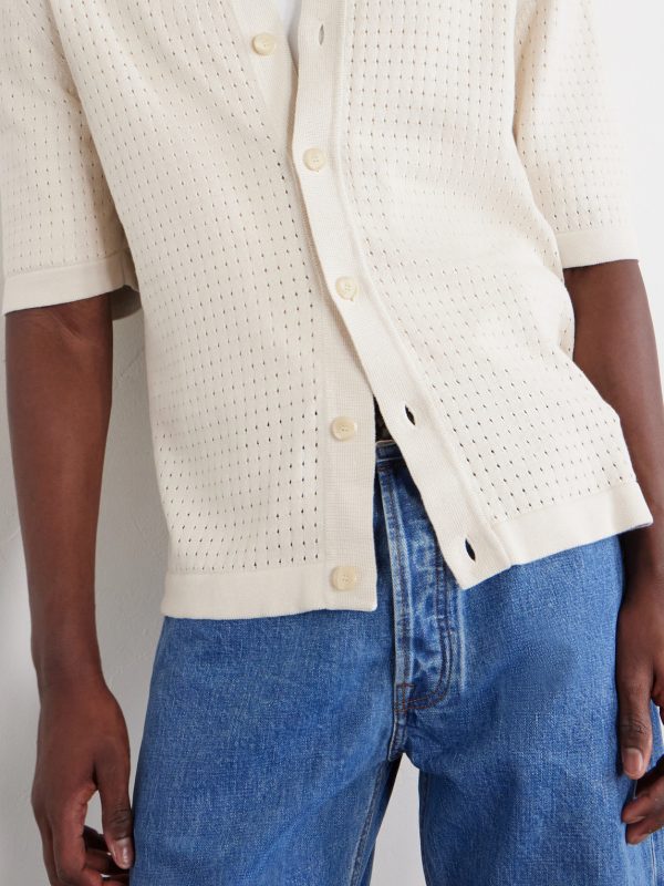 Pointelle-Knit Organic Cotton Shirt - CU Pointelle-Knit Organic Cotton Shirt - CU