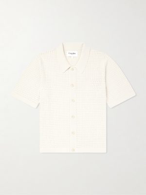 Pointelle-Knit Organic Cotton Shirt Pointelle-Knit Organic Cotton Shirt