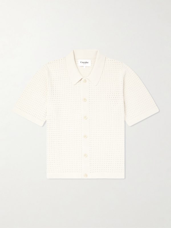 Pointelle-Knit Organic Cotton Shirt Pointelle-Knit Organic Cotton Shirt