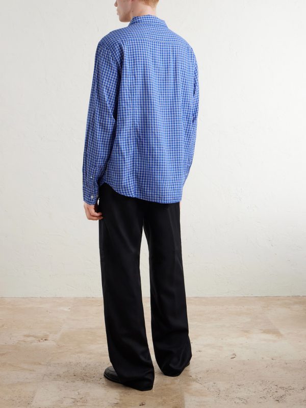 Bruce Button-Down Collar Checked Cotton-Blend Poplin Shirt - BK Bruce Button-Down Collar Checked Cotton-Blend Poplin Shirt - BK