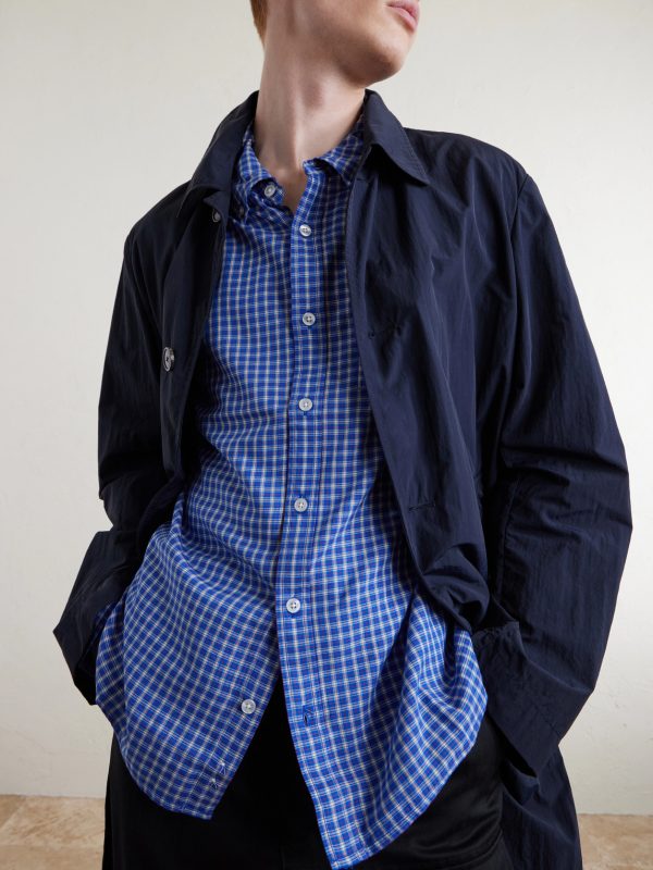 Bruce Button-Down Collar Checked Cotton-Blend Poplin Shirt - CU Bruce Button-Down Collar Checked Cotton-Blend Poplin Shirt - CU