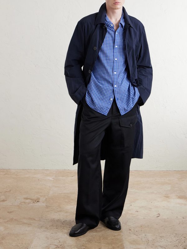 Bruce Button-Down Collar Checked Cotton-Blend Poplin Shirt - OU Bruce Button-Down Collar Checked Cotton-Blend Poplin Shirt - OU