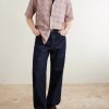 Convertible-Collar Checked Cotton and Linen-Blend Shirt - OU