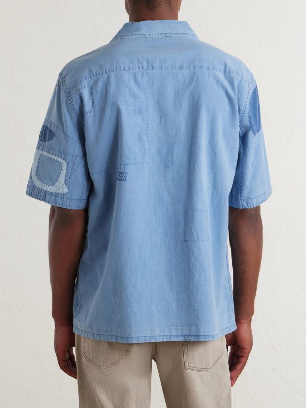 Patchwork Cotton Shirt - BK Patchwork Cotton Shirt - BK
