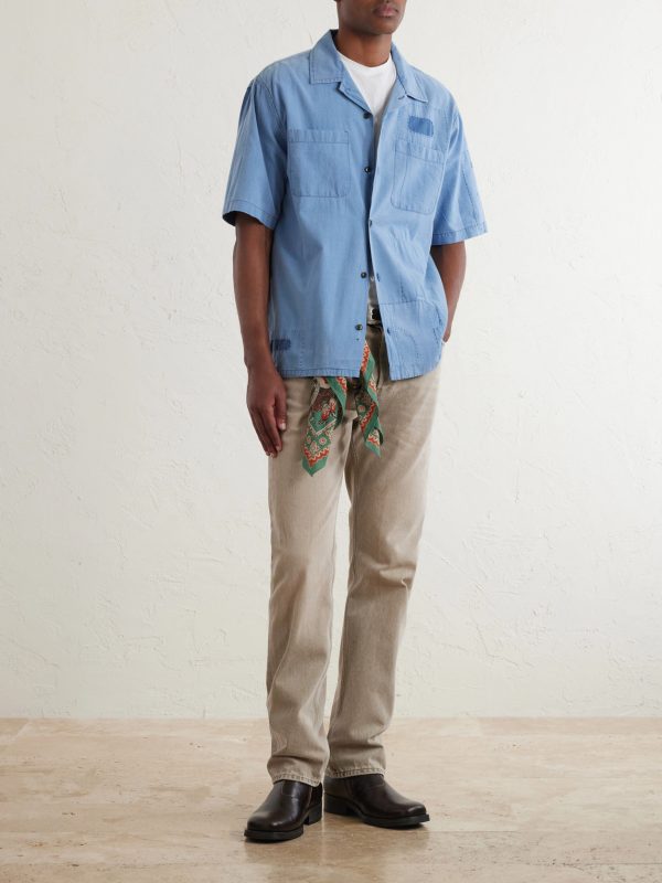 Patchwork Cotton Shirt - OU Patchwork Cotton Shirt - OU