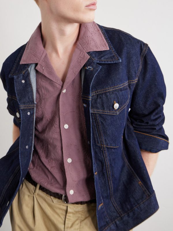 Camp Collar Paisley-Embroidered Cotton Shirt - CU