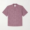 Camp Collar Paisley-Embroidered Cotton Shirt