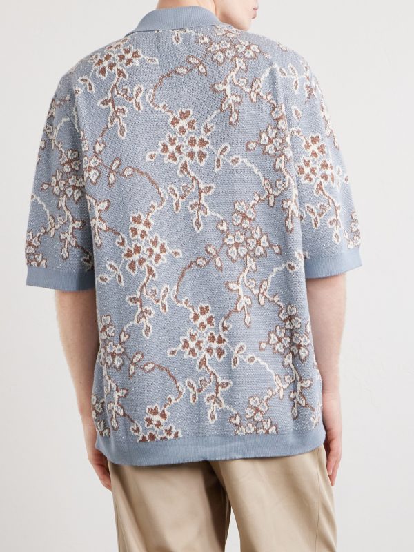 Trellis Knitted Organic Cotton Shirt - BK Trellis Knitted Organic Cotton Shirt - BK