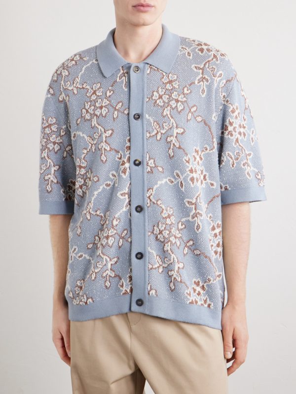 Trellis Knitted Organic Cotton Shirt - FR Trellis Knitted Organic Cotton Shirt - FR