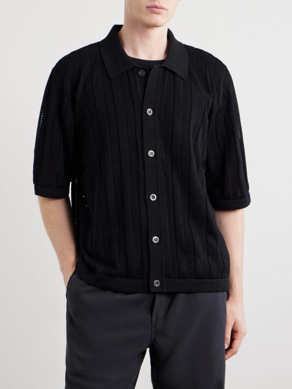 Pointelle-Knit Cotton Shirt - FR