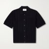Pointelle-Knit Cotton Shirt
