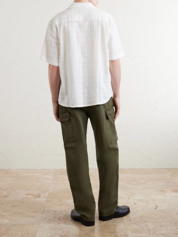 Convertible-Collar Checked Cotton Shirt - BK Convertible-Collar Checked Cotton Shirt - BK