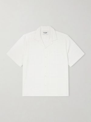 Convertible-Collar Checked Cotton Shirt Convertible-Collar Checked Cotton Shirt