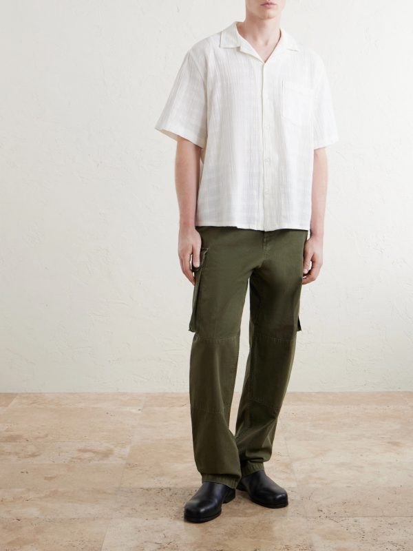 Convertible-Collar Checked Cotton Shirt - OU Convertible-Collar Checked Cotton Shirt - OU