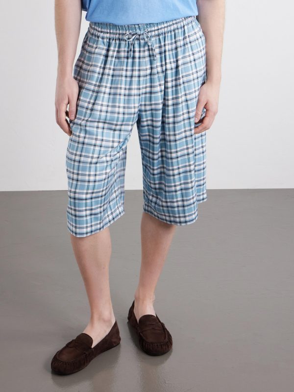 Ressa Straight-Leg Checked Casual Shorts - FR Ressa Straight-Leg Checked Casual Shorts - FR