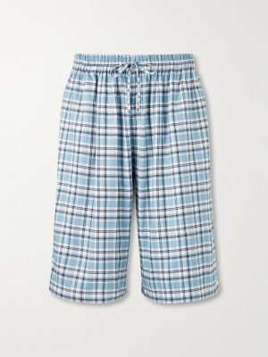 Ressa Straight-Leg Checked Casual Shorts Ressa Straight-Leg Checked Casual Shorts