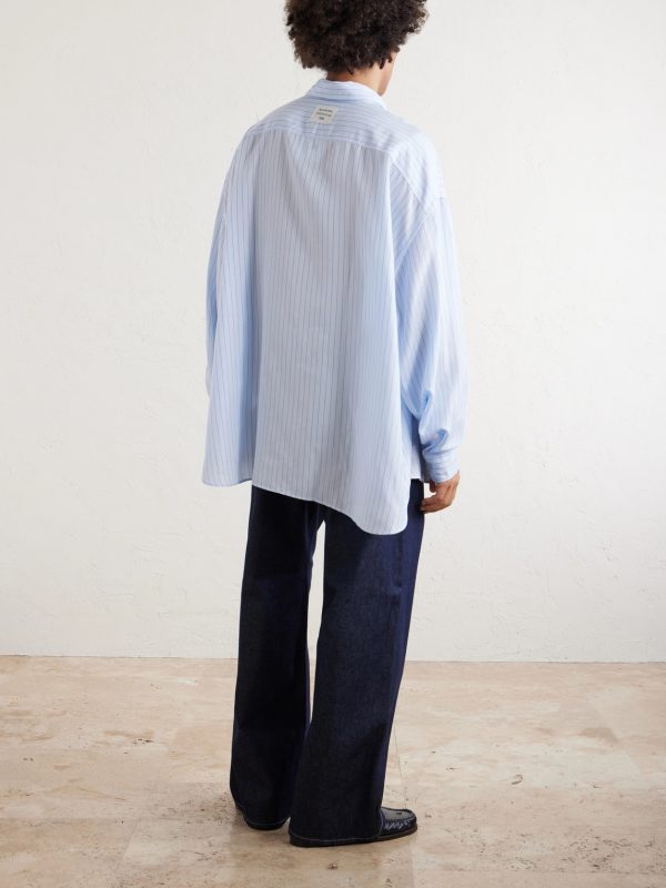 Pinstriped Lyocell Shirt - BK Pinstriped Lyocell Shirt - BK