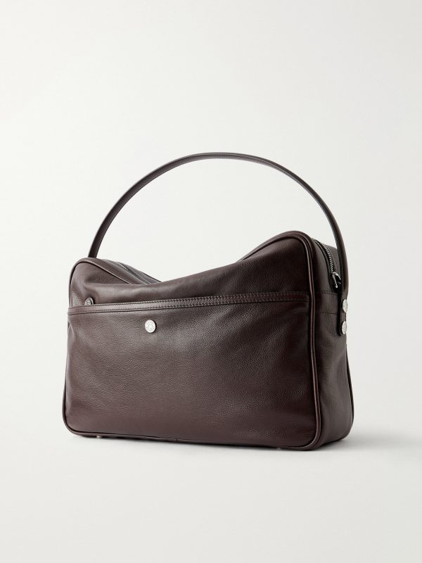 Camero Camera Leather Messenger Bag - BK Camero Camera Leather Messenger Bag - BK