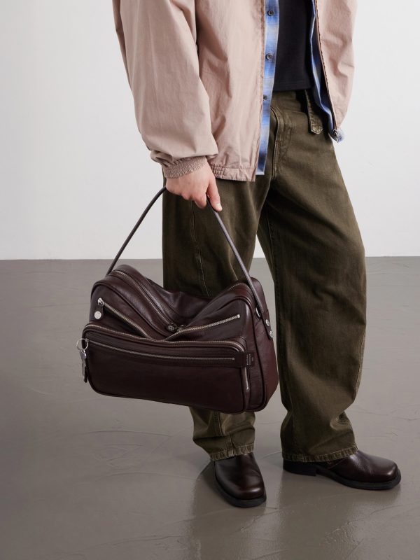 Camero Camera Leather Messenger Bag - OU Camero Camera Leather Messenger Bag - OU