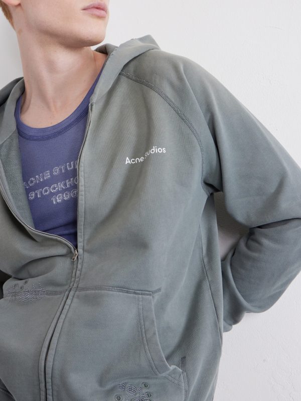 Fupiter Logo-Print Embroidered Cotton-Jersey Hoodie - CU