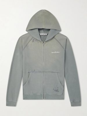 Fupiter Logo-Print Embroidered Cotton-Jersey Hoodie Fupiter Logo-Print Embroidered Cotton-Jersey Hoodie