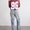 Stain-printed Straight-Leg Cotton Jeans - BK Stain-printed Straight-Leg Cotton Jeans - BK