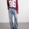 Stain-printed Straight-Leg Cotton Jeans - OU Stain-printed Straight-Leg Cotton Jeans - OU
