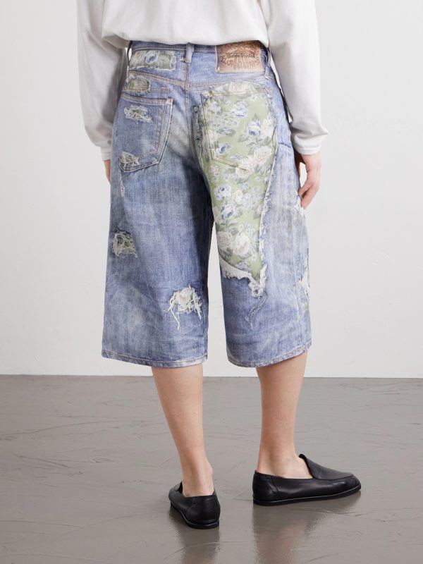 Judda Rose Printed Cotton Shorts - BK