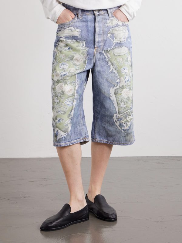 Judda Rose Printed Cotton Shorts - FR