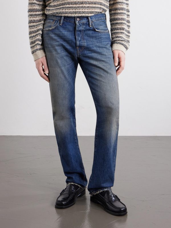 Straight-Leg Cotton Jeans - FR