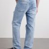 Ripped Straight-Leg Cotton Jeans - BK Ripped Straight-Leg Cotton Jeans - BK