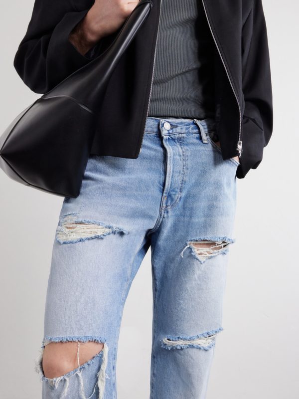 Ripped Straight-Leg Cotton Jeans - CU Ripped Straight-Leg Cotton Jeans - CU