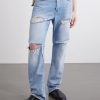 Ripped Straight-Leg Cotton Jeans - FR Ripped Straight-Leg Cotton Jeans - FR