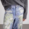 Wide-Leg and Rose-Printed Cotton Jeans - CU Wide-Leg and Rose-Printed Cotton Jeans - CU