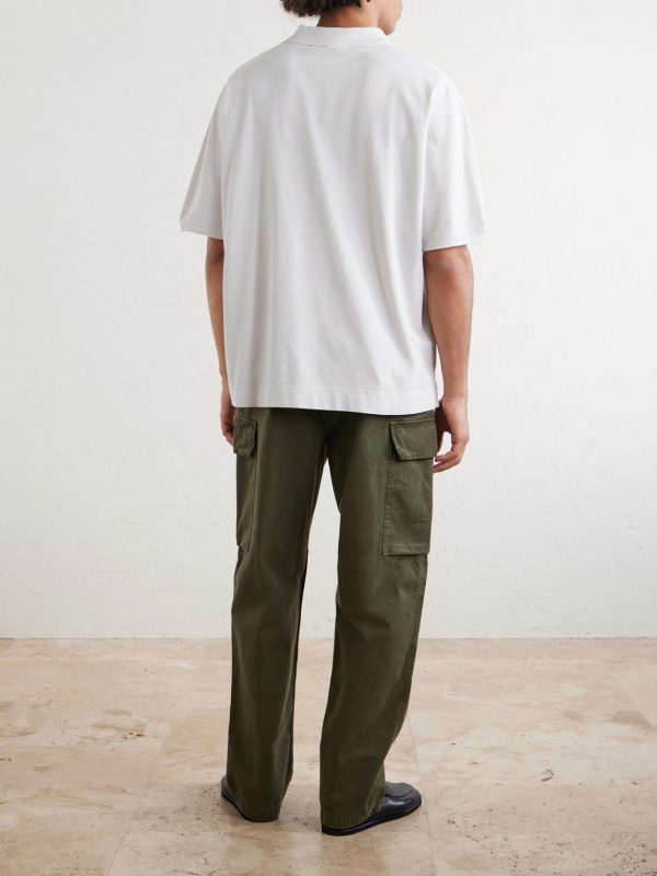 Logo-Embroidered Cotton-Piqué Polo Shirt - BK