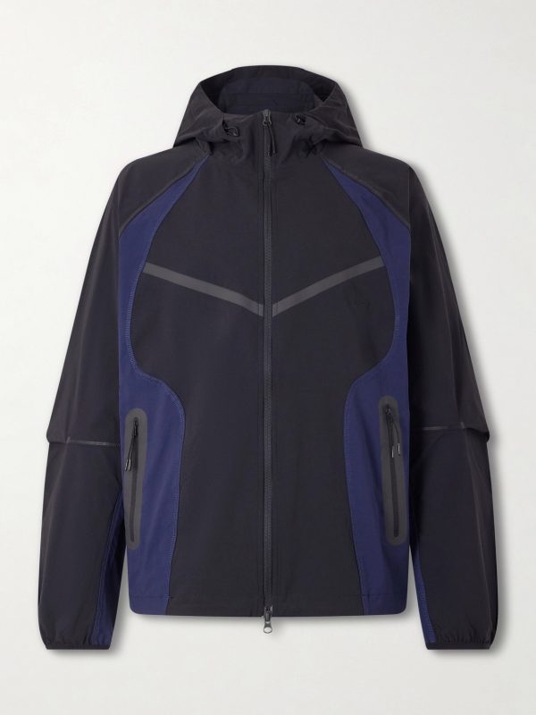 Tech Logo-Embroidered Colour-Block Dri-FIT Hooded Jacket Tech Logo-Embroidered Colour-Block Dri-FIT Hooded Jacket