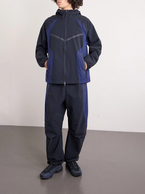 Tech Logo-Embroidered Colour-Block Dri-FIT Hooded Jacket - OU Tech Logo-Embroidered Colour-Block Dri-FIT Hooded Jacket - OU