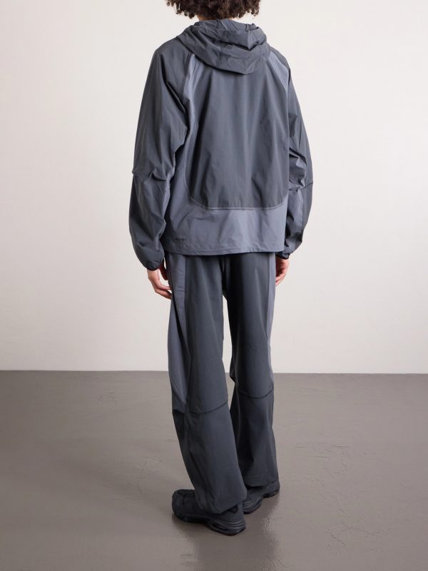 Tech Logo-Embroidered Colour-Block Dri-FIT Hooded Jacket - BK