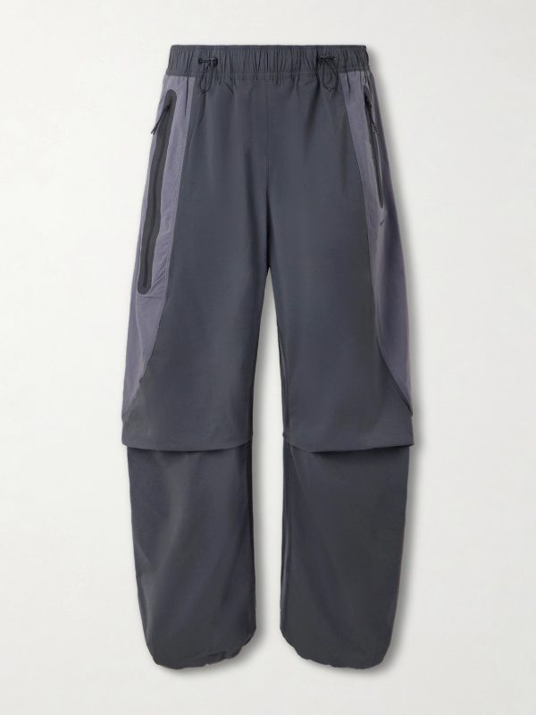 Tech Oversized Wide-Leg Colour-Block Dri-FIT Track Pants