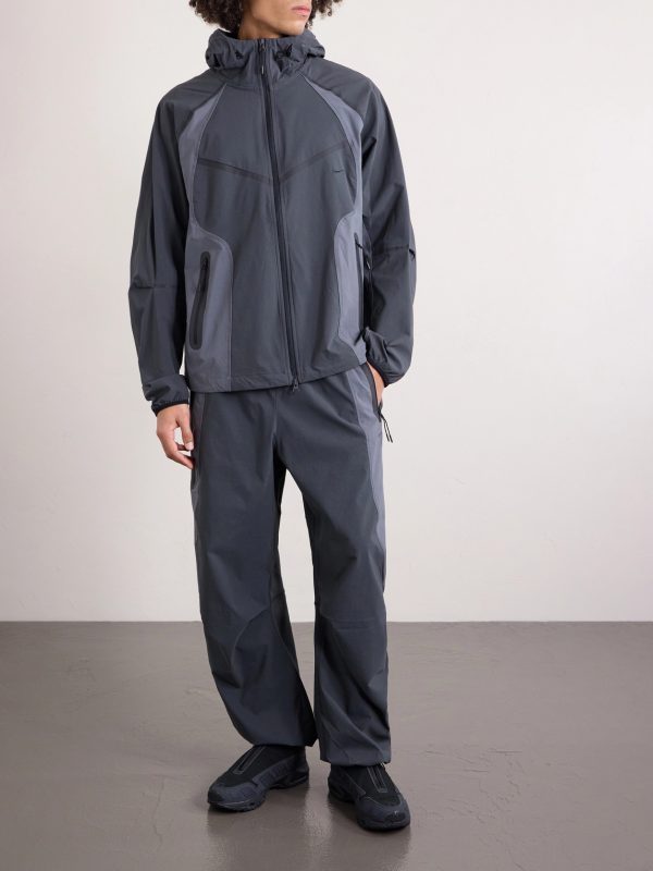Tech Oversized Wide-Leg Colour-Block Dri-FIT Track Pants - OU