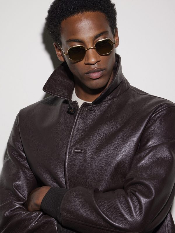 Verlaine Round-Frame Gold-Tone Sunglasses - BK Verlaine Round-Frame Gold-Tone Sunglasses - BK