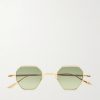Verlaine Round-Frame Gold-Tone Sunglasses Verlaine Round-Frame Gold-Tone Sunglasses