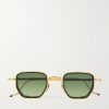 Atkins D-Frame Gold and Silver-Tone Titanium Sunglasses Atkins D-Frame Gold and Silver-Tone Titanium Sunglasses