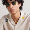 Atkins D-Frame Gold and Silver-Tone Titanium Sunglasses - OU Atkins D-Frame Gold and Silver-Tone Titanium Sunglasses - OU