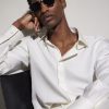 Beckett D-Frame Gold-Tone and Acetate Sunglasses - BK Beckett D-Frame Gold-Tone and Acetate Sunglasses - BK