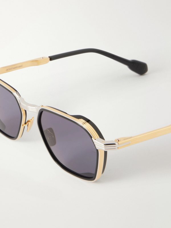 Beckett D-Frame Gold-Tone and Acetate Sunglasses - CU Beckett D-Frame Gold-Tone and Acetate Sunglasses - CU