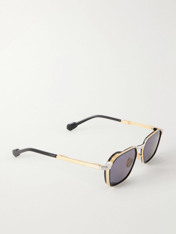 Beckett D-Frame Gold-Tone and Acetate Sunglasses - FR Beckett D-Frame Gold-Tone and Acetate Sunglasses - FR