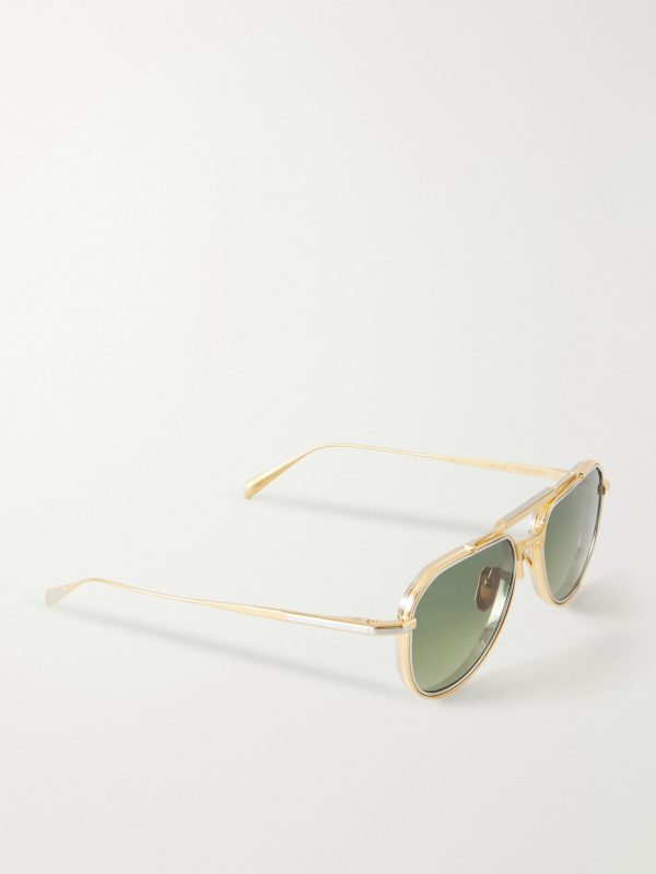 Commander Aviator-Style Gold-Tone Sunglasses - FR Commander Aviator-Style Gold-Tone Sunglasses - FR