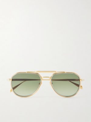 Commander Aviator-Style Gold-Tone Sunglasses Commander Aviator-Style Gold-Tone Sunglasses