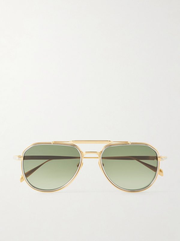 Commander Aviator-Style Gold-Tone Sunglasses Commander Aviator-Style Gold-Tone Sunglasses